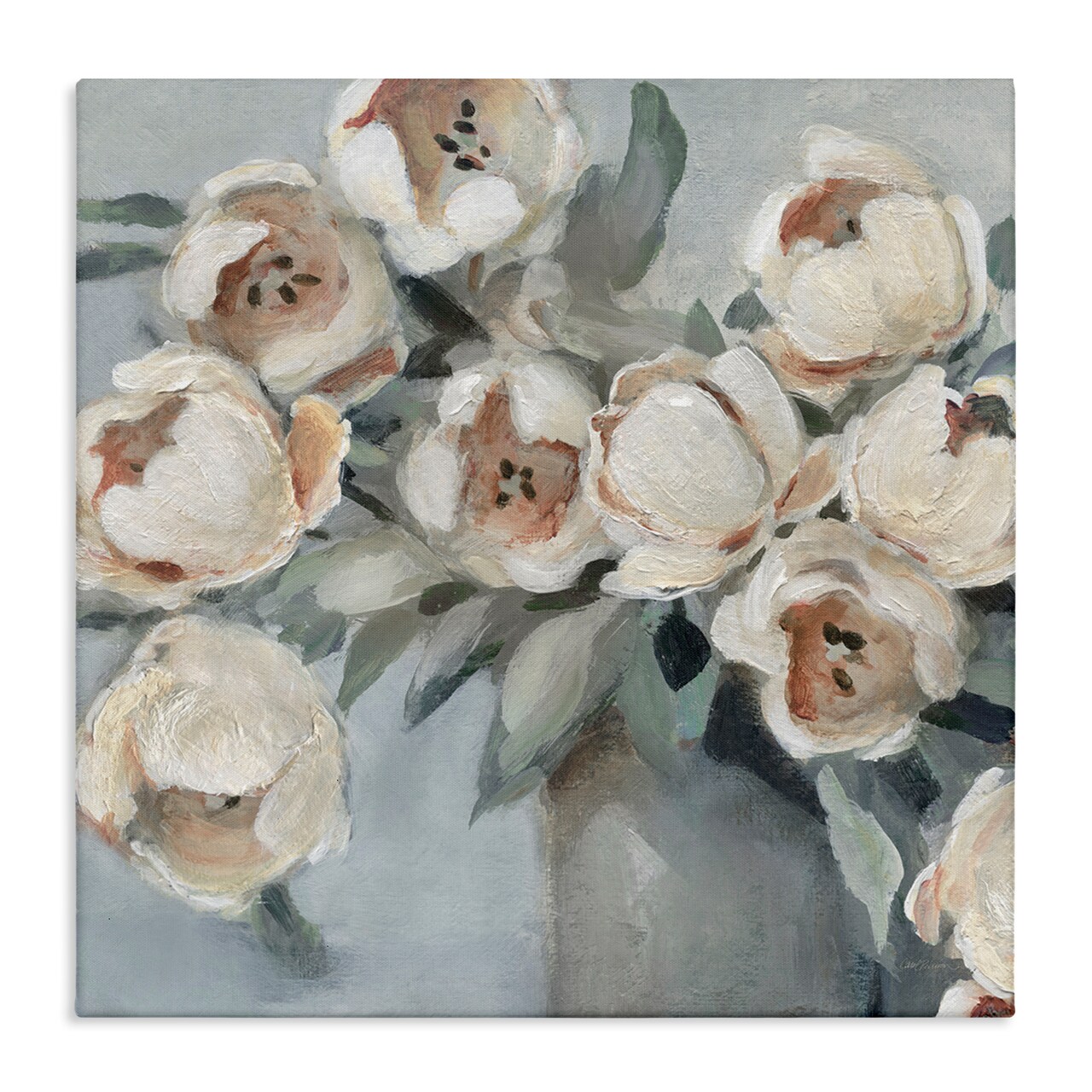 Stupell Industries Blooming Round Peonies Canvas Wall Art Design by Carol Robinson